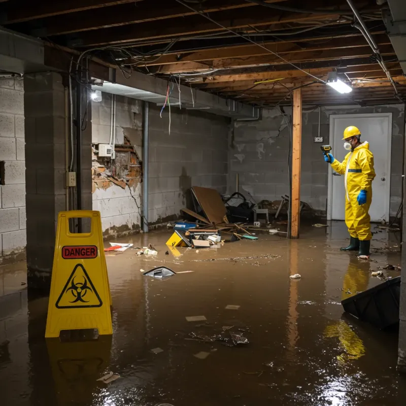 Flooded Basement Electrical Hazard in Tucker County, WV Property