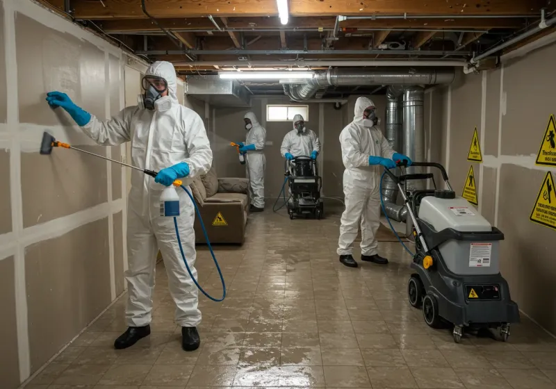 Basement Moisture Removal and Structural Drying process in Tucker County, WV